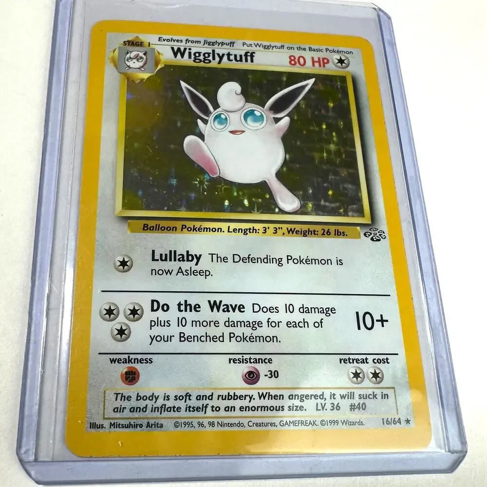 Pokemon TCG Wigglytuff 16/64 Jungle Set Unlimited Holo Rare Excellent Condition